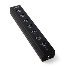 Orico H7013-U3-BK usb 3.0 hub 7 порт с 5V2A электропитание адаптер — черный