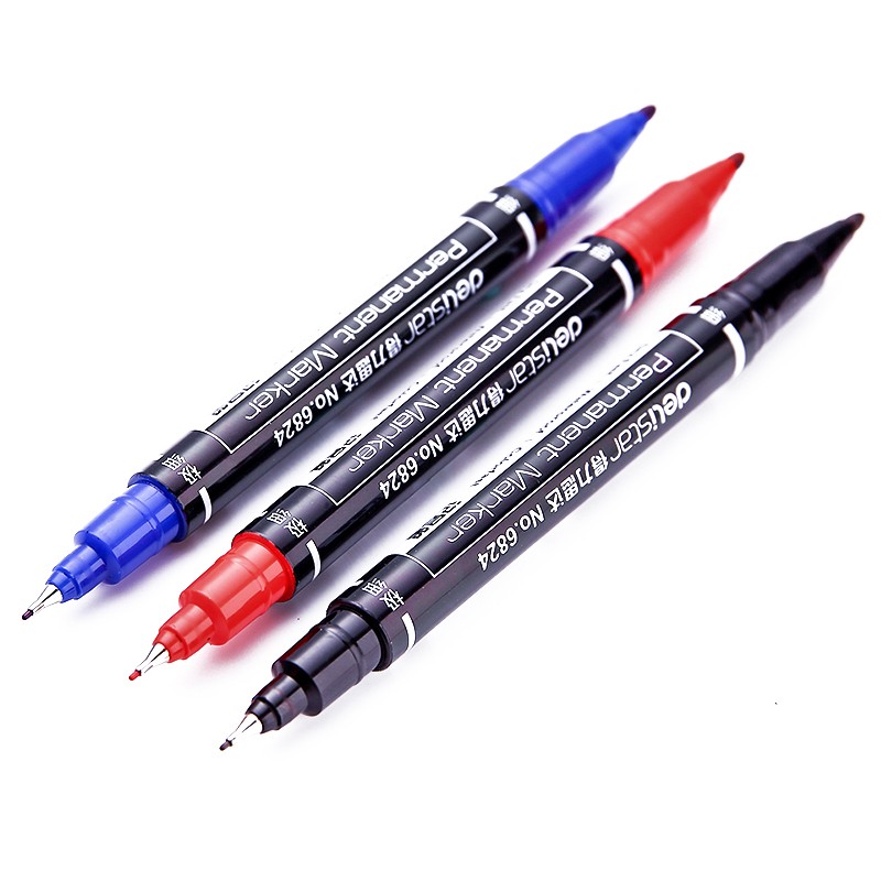 Fine Point Sharpie Permanent Markers 12 Red Ink and 12 Blue Ink Total of 24 