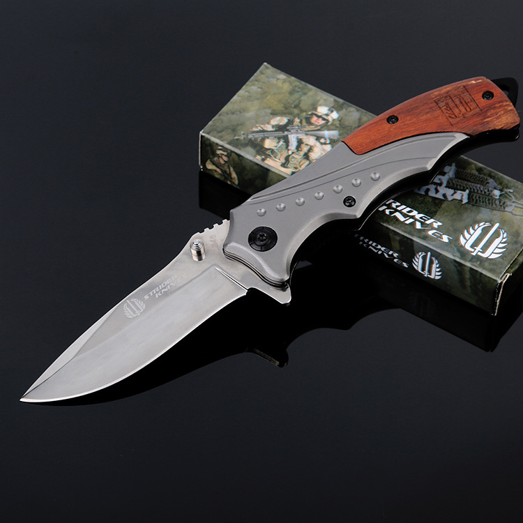 Cold Steel Folding Black Blade Knife 21 2cm Utility Camping Knife Steel Hanlde Tactical Knives for
