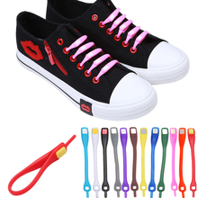 10pcs/lot Shoelaces Novelty No Tie Shoelaces Unisex Elastic Silicone Shoe Laces For Men Women All Sneakers Fit Strap 12 Colors
