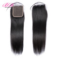 8A Brazilian Straight Closure Brazilian Lace Closure Bleached Knots Closures Free Middle Three Part BD Virgin