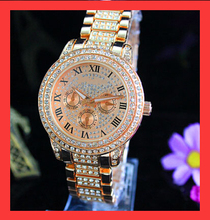 Nueva marca de lujo de oro de la aleación de ginebra Reloj relojes Mujer hombre Reloj Digital del cuarzo del diamante del Reloj de pulsera Casual Reloj de Mujer 89
