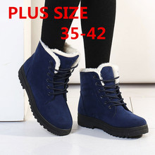 Snow boots winter ankle boots women shoes plus velvet plat shoes bota feminina 2015 platform boots fashionable shoes black