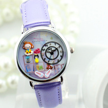 2015 Mini palabra de cuarzo DIY 3D oso zapatos arcilla del polímero relojes mujeres relojes vestido de la muchacha Brithday regalo del Festival MN008