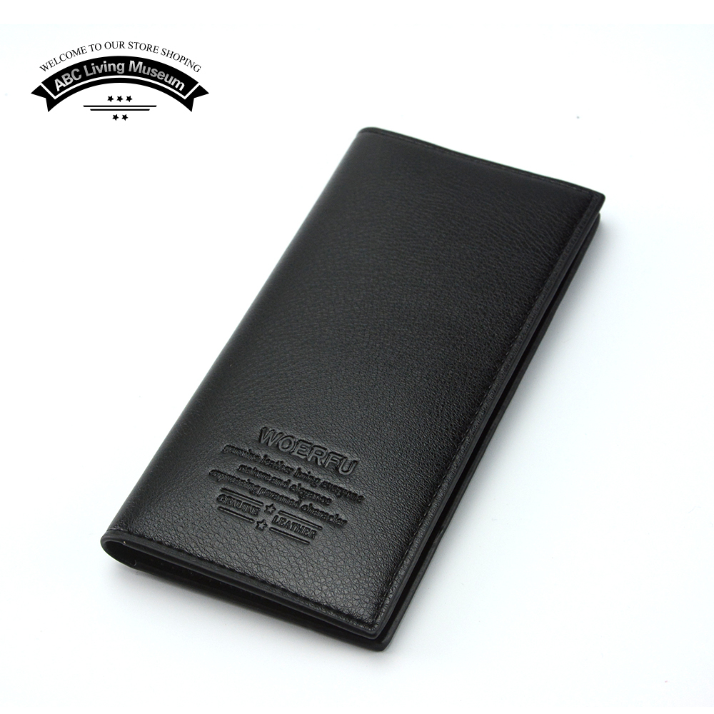 Brand new mens wallet leather genuine and pu without zipper designs man wallet with card holder