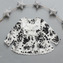 Spring Autumn Long Sleeve Infant Kids Baby Lace Vintage Girls Dresses Princess Doll Tutu Party Dress Vestidos MT639