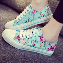 2015 New Desigual Lace Up Women Sneakers Flower Low Top Flats Canvas Shoes Comfortable Girl Sneakers