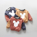 Children s 2016 winter new boys and girls child double thickened plus velvet cardigan sweater printed