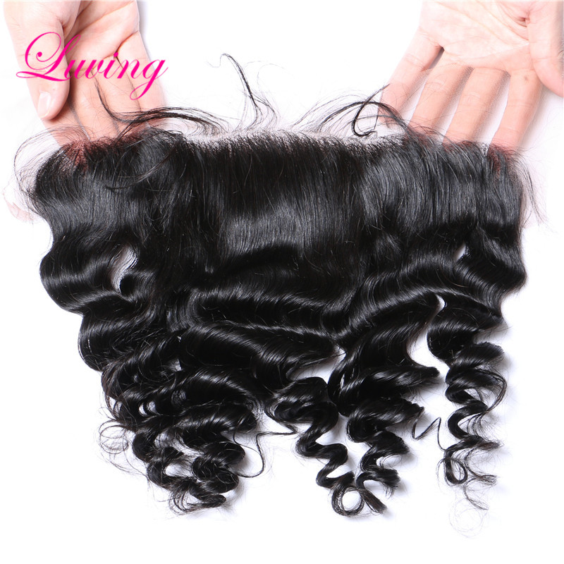 ---Shipping Free 3 Parts Brazilian Hair Lace Frontal Closure Loose Wave 13