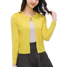 Hot Sell Women Sweaters Spring Autumn Solid Slim O-Neck Casual Clothes Ladies Cardigans Full Sleeve Sweaters Fashion Tops New