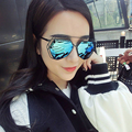 2016 New Brand Designer Big Mirror Sunglasses Women Hexagon Lovers Hippie UV400 Pilot Hollow Out Sun
