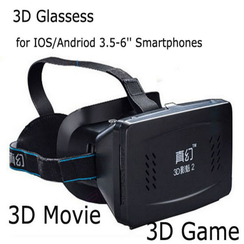 3D Video Glasses 200'' Virtual Reality VR Box Mobile Phone Glasses For I