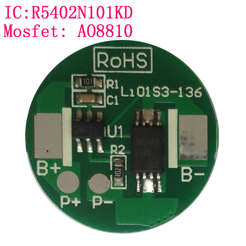 Protection Circuit Module 1S 2.5A BMS PCM PCB Battery Protection Board For 3.7V Li-ion lipo Battery Cell Pack PCM-L01S3-136(KD)