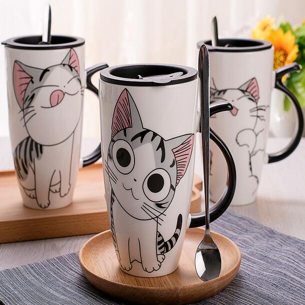 Gato taza de cerámica compra lotes baratos de gato taza ...