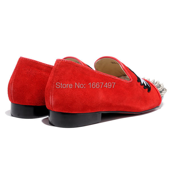 Aliexpress.com : Buy Hot Sale Red Bottom Shoes Spikes Suede Mens ...