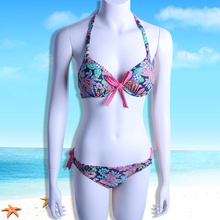 2015 Hot Sale triangl swimwear bikini V neckline swimsuit Steel Prop Gather Spandex Monokini Leopard Low
