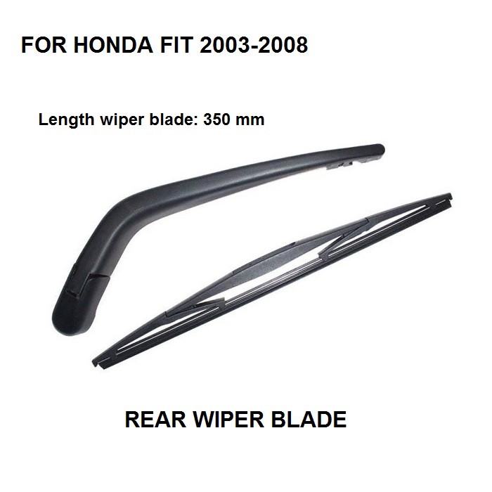 03 08 Car Rear Window Wiper Blade & Arm Complete Set For Honda Fit Blade Sizes 350mm|wiper blade 2008 Honda Fit Rear Wiper Blade Size