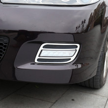 Car front Fog Light Lamp Cover Stainless steel trims 2pcs Fit For Mazda 6 M6 accessories