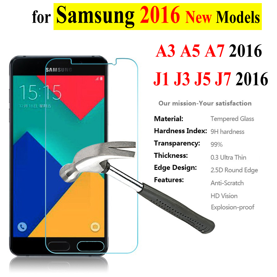 0.3 мм Закаленное Стекло Для Samsung Galaxy A3 A5 A7 A310F A510F A710F A7100 J120F J1 J3 J5 J7 2016 Защитная Пленка Чехол Для Телефона