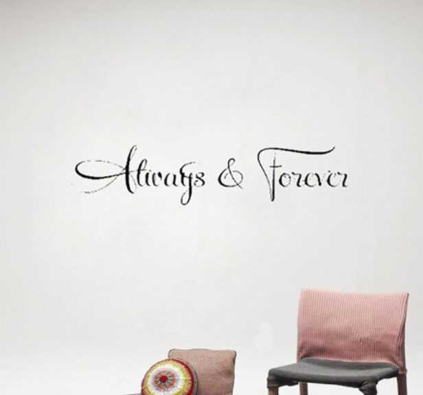 ALWAYS and FOREVER Love Inspirational Wall Say Quote Word ...