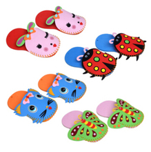 1 Pcs EVA Slippers New Arrival Kids DIY handmade Eva Foam Stickers Craft Puzzle Baby educational early learning toys W019