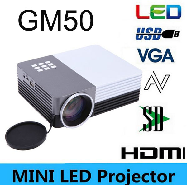 Portable Mini Led Digital Projector GM50 80Lumens Home Theater Cinema Beamer Projektor  For Video Games TV Movie USB VGA HDMI AV