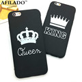 Fashion Brand King Queen Soft TPU Ultra Thin Back Covers for IPhone 6 6s 5 5s