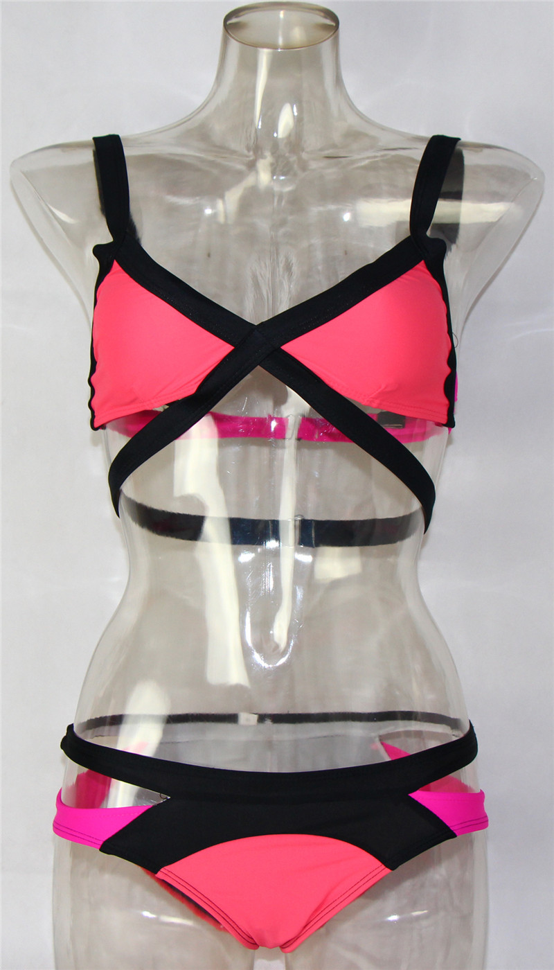 New Womens Bandage Bikini Set Neon Bathing Suit Swimwear Brazilian