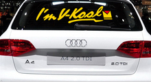 Car Styling Love V Kool Reflective Car Sticker And Decal For VW Chevrolet Ford Lada Opel