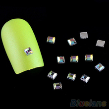 6 Styles Colorful Acrylic Nail Art Stickers Tips Glitter Rhinestone Nail Decorations 1QFZ 4C2F