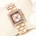 2016 Orologi Donna Full Rhinestone Rose Gold Watches Women Patchwork Diamond Quartz Watch Ladies Wrist Watch