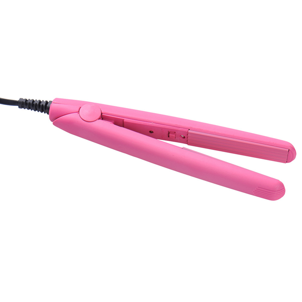 Wholesale Pink Ceramic Hair Crimper Crimping Iron Mini Perm Splint