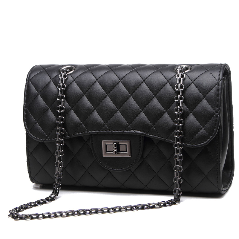 Women Designer Cross Body Bags PU Leather Vintage Ladies Small Black Clutch Chains Lock Flap Messenger Bag Bolsos Femininas 2016