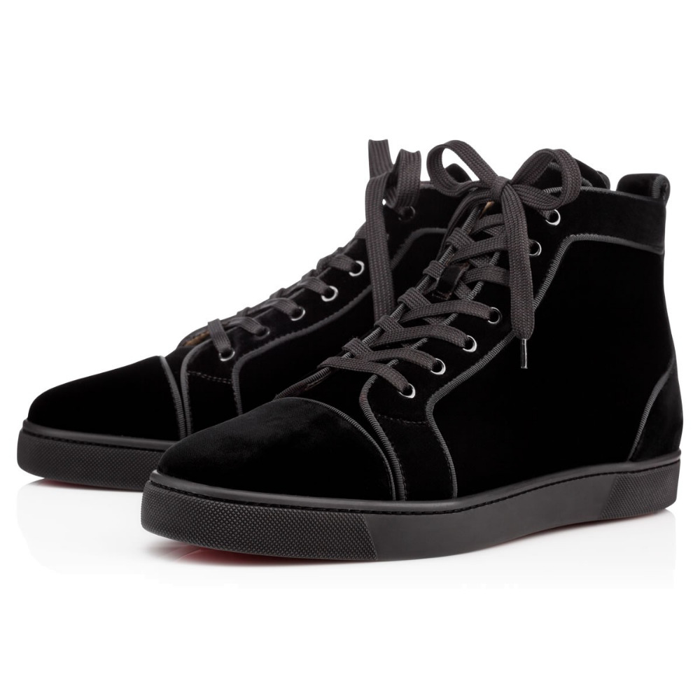 Aliexpress.com : Buy Black Velvet Suede Men Red Bottom Shoes Women ...