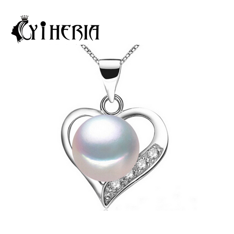 CYTHERIA Pearl Jewelry  natural Pearl Pendant,Natural Freshwater Pearl Pendant Necklace sterling silver jewelry Free Shipping
