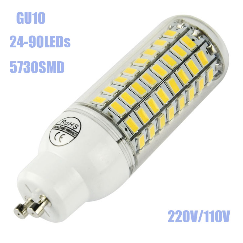 110V/220V LED Lampada corn Bulb Gu10 LED Lamp 24 36 48 56 70 80 90leds Candle led Light Chandelier Spotlight 5730SMD