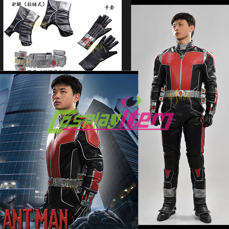 2015 movie Ant-man cosplay costume Men's Superhero Antman costume Halloween Christmas Party whole outfit