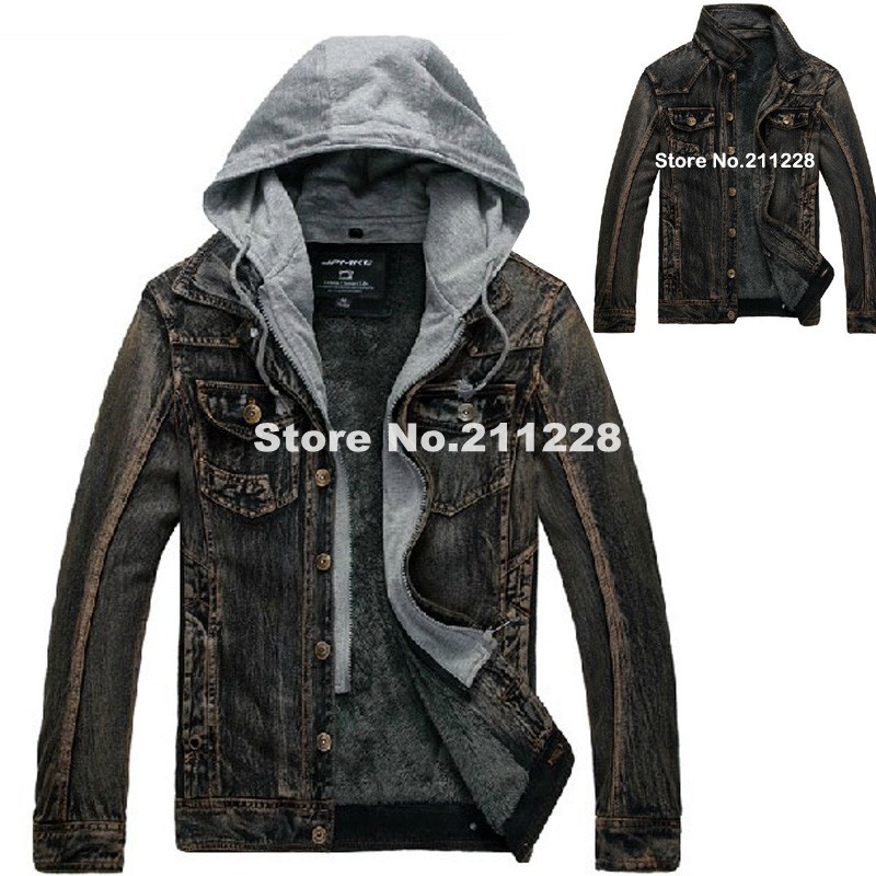High Quality Denim Jacket with Hoodie Men-Buy Cheap Denim Jacket ...
