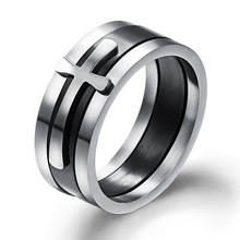 Personality, detachable single creative trend between men ring GJ450 fashion black cross ring