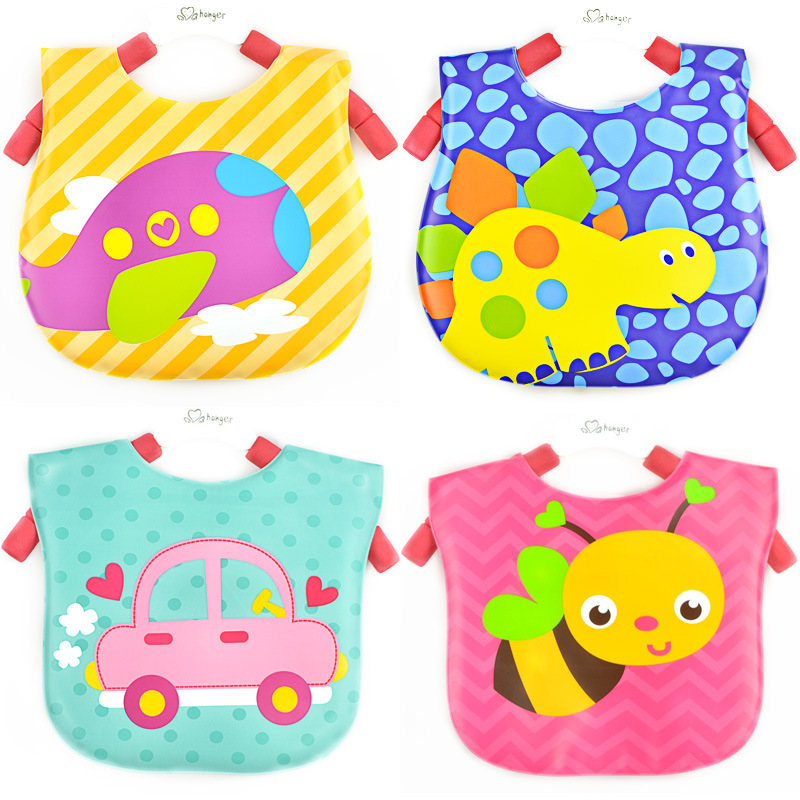 2015 fashion EVA plastic bibs character waterproof baby bibs durable easy cleaning baby bibs wholesale various
