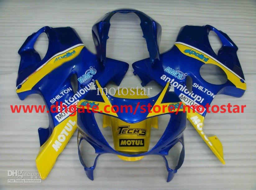 Sale! TECH3 yellow bodywork fairings kit for HONDA CBR600F4 1999 2000 CBR600 F4 99 00 CBR600F RX2B