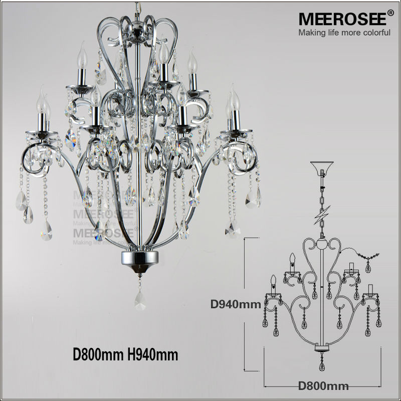 MD051-L8+4 modern chandelier Metal pendant lamp light indoor lighting (3)