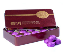 Chinese Yunnan ripe Puer tea Jasmine slimming cha black tea puerh tea gift tin can box