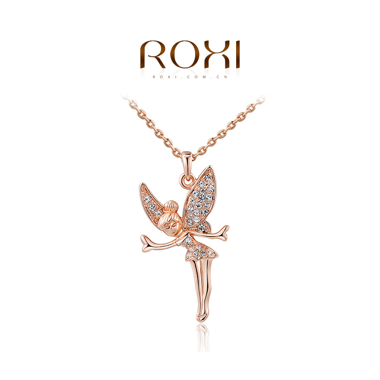 ROXI Gold Plated Austrian Crystal Angel Fashion Necklace Jewelry for Women