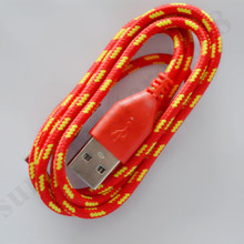 New 10 Colors Available 3FT 1M Durable Braided Micro USB Cable Coiled Charger Data Sync Cable