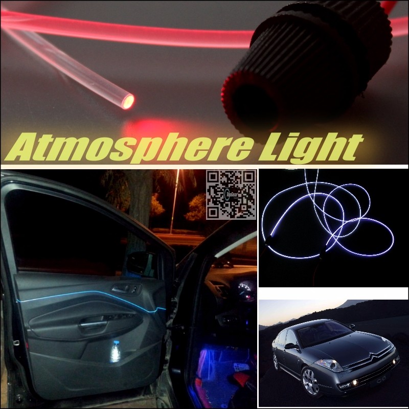 Car Atmosphere Light Fiber Optic Band For Citroen C6 2005~2013 Furiosa Interior Refit No Dizzling Cab Inside DIY Air light