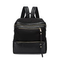 Trendy New Fashion Succinct Backpack Casual Travel Bag PU Splicing Nylon Women High Quality Designer Backpack