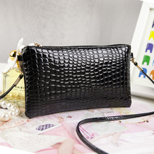 2015 New Brand Women Ladies Crocodile Evening Bag Handbags PU Leather Clutch Shoulder Messenger High Quality