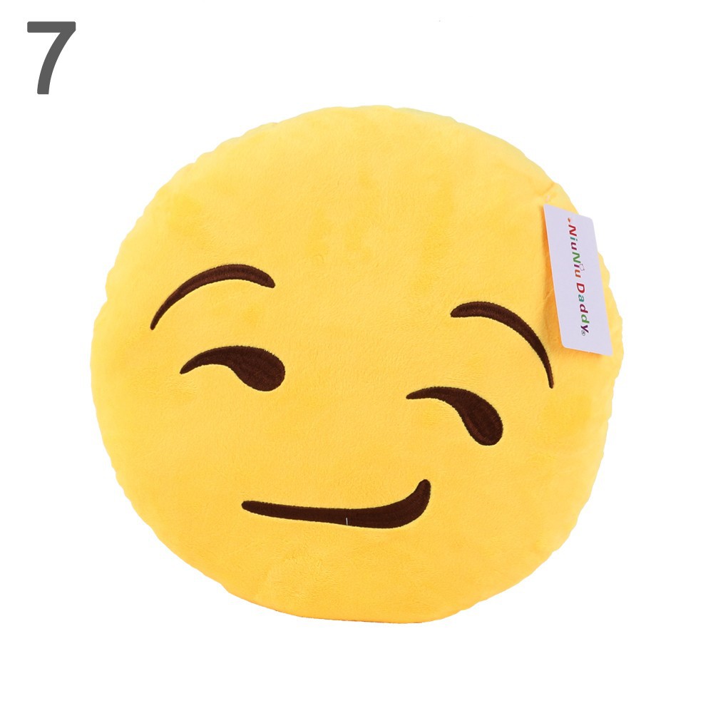 Купить Мягкие плюшевые emoji подушки смайлик смайлик желтые Круглые ...