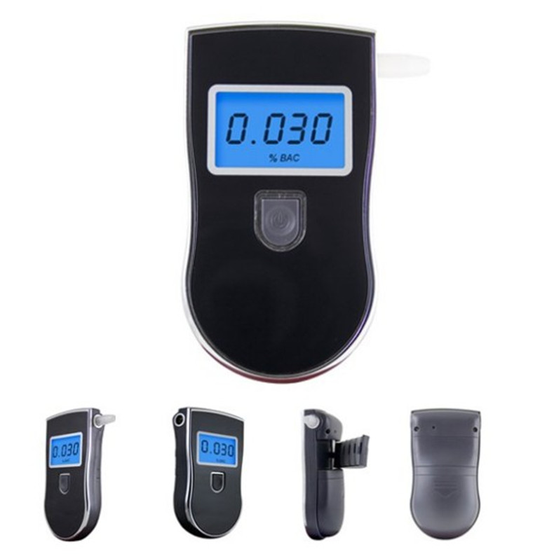 Patent Police Black Digital Alcotest Alcohol Breath Analyzer Detector Breathalyzer Tester Test 